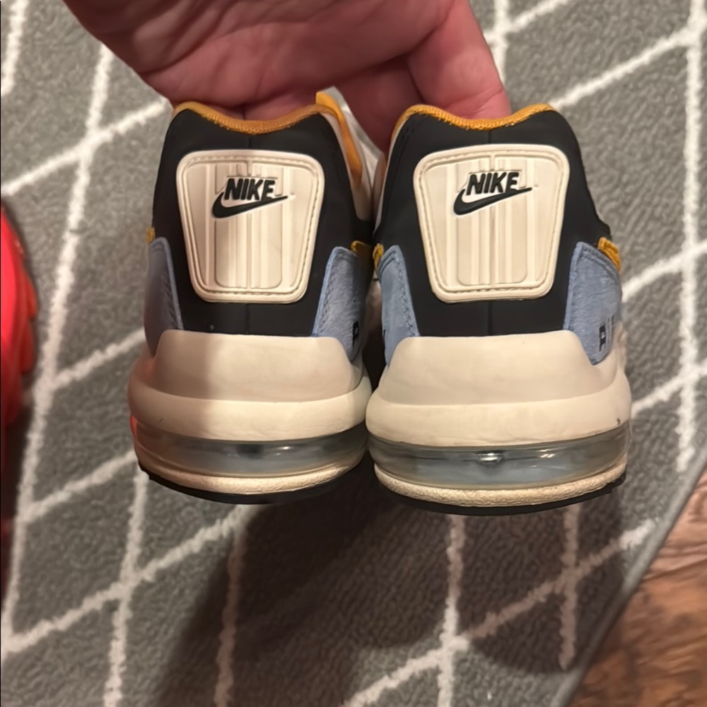 Nike Air Max Athletic Shoes - Yellow, Blue, Black - Picture 3 of 5